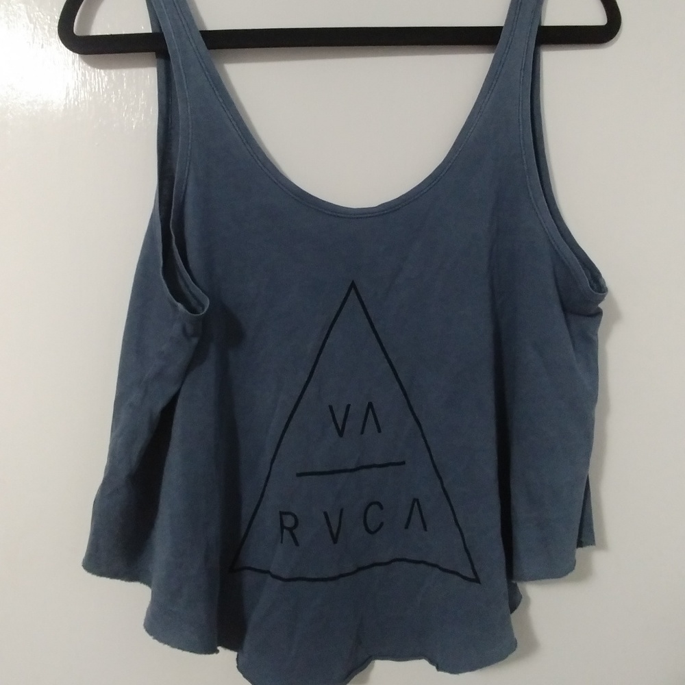 Rvca brand blue tank top
